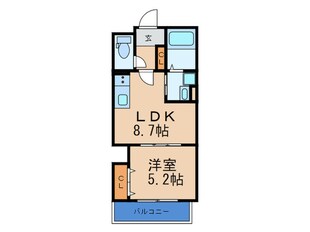 ラモーナ加島Ⅲの物件間取画像